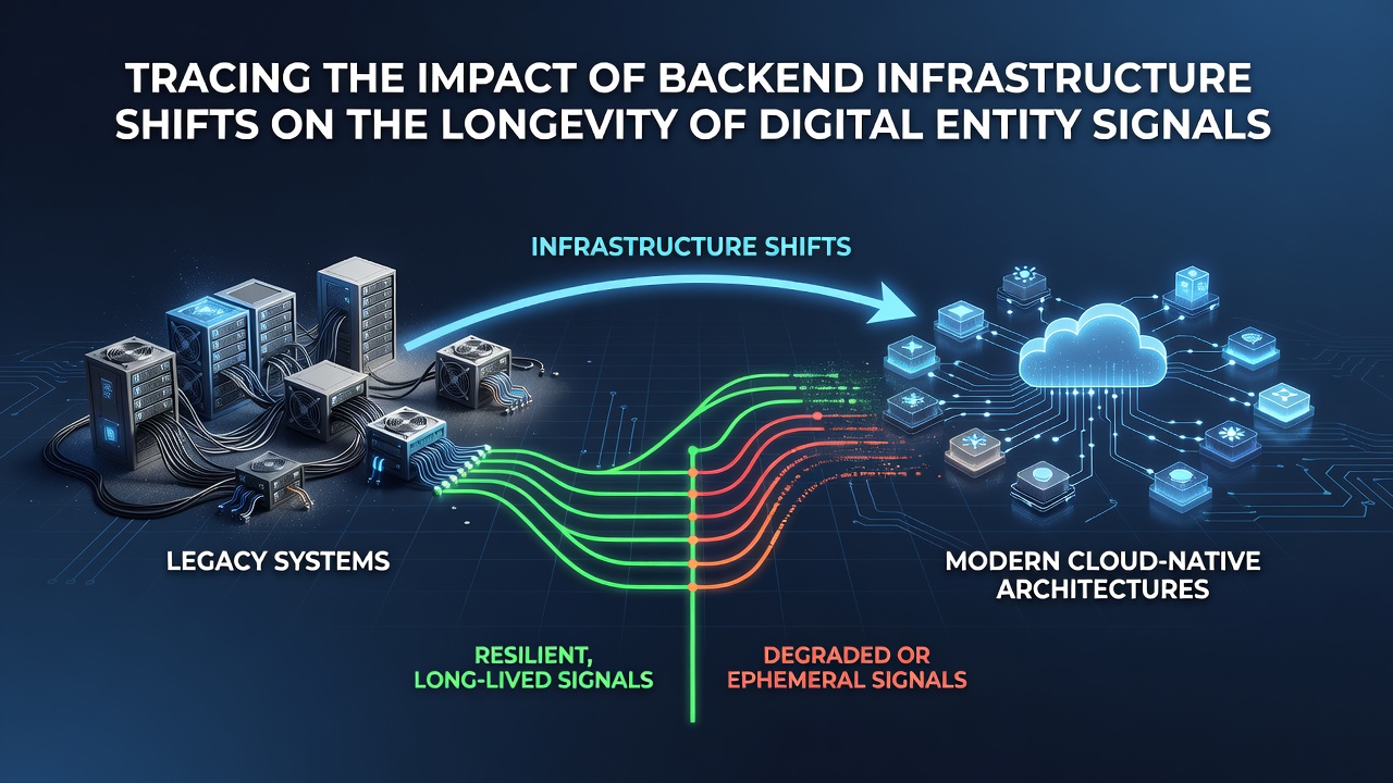 Graph displaying signal recovery timelines following different types of backend infrastructure changes